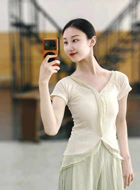 短袖古典舞纱衣中国舞服身韵形体服舞蹈上衣女新款春夏舞蹈练功服