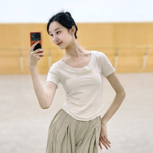 现代舞上衣古典舞练功服夏季中国舞服装女款新款显瘦时尚舞蹈衣服