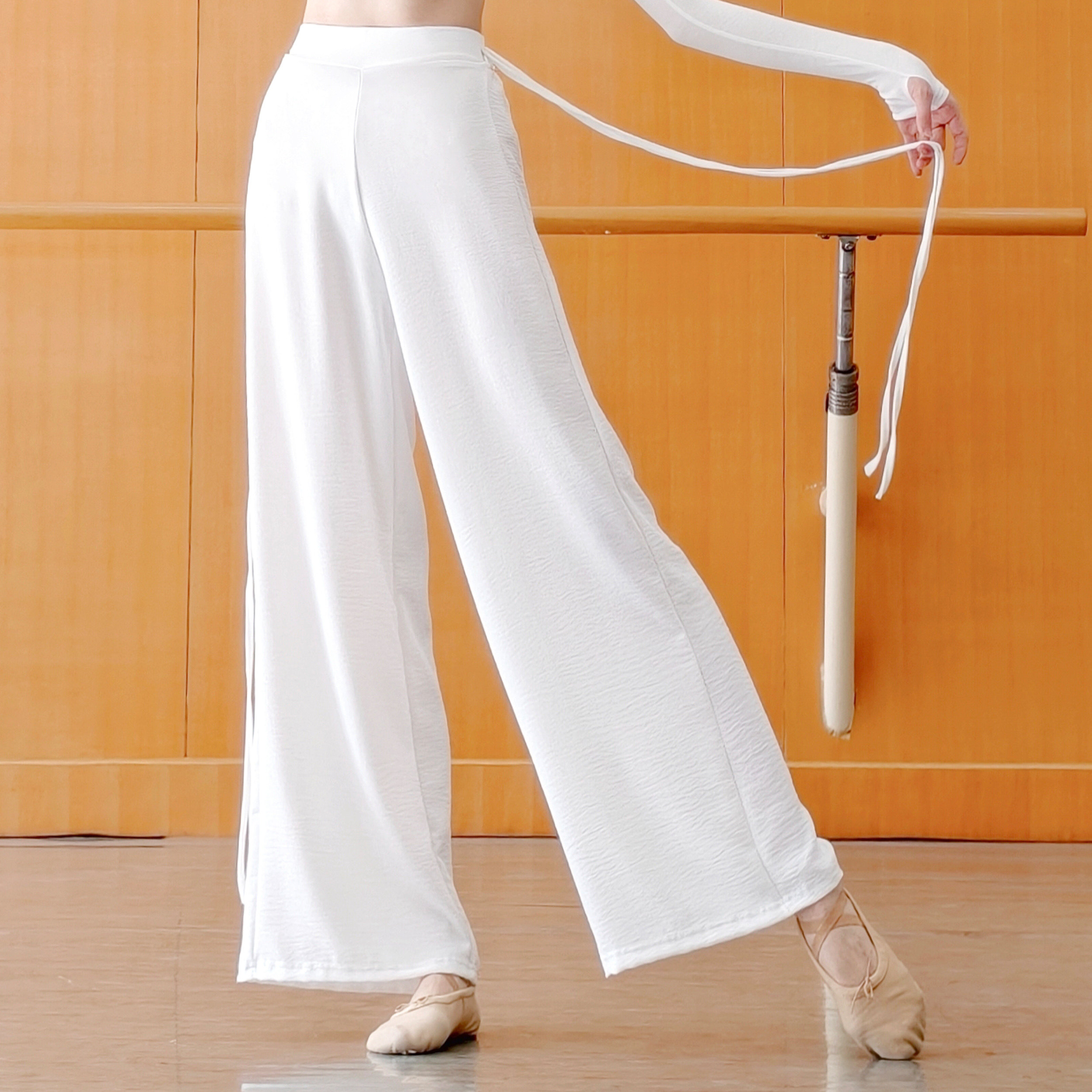 现代舞直筒裤飘逸成人新款中国舞服装民族舞蹈阔腿裤古典舞练功服