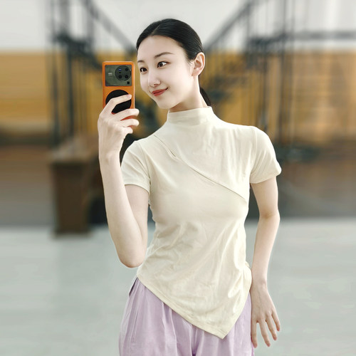宸迪夏季短袖练功服修身上衣