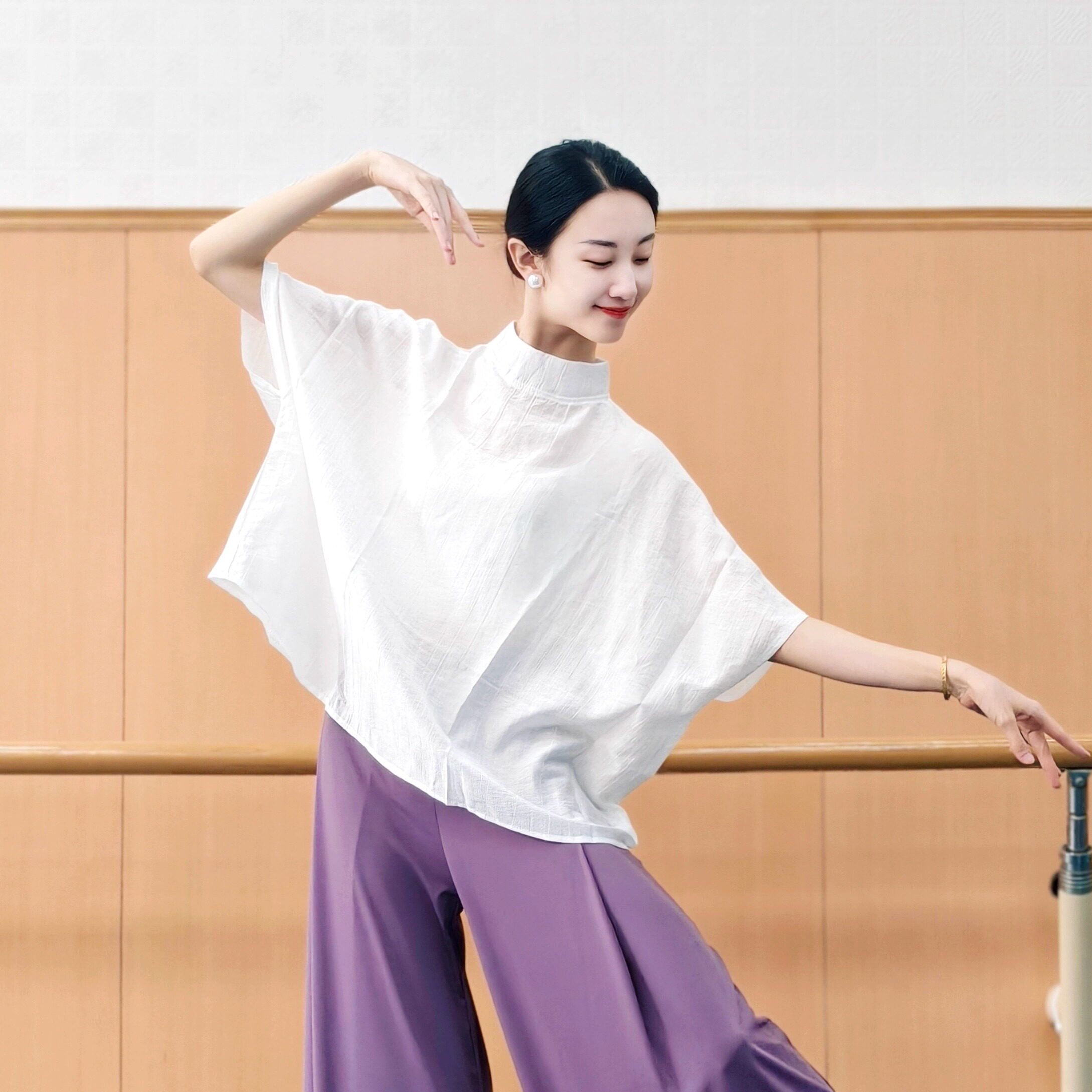 新款飘逸舞蹈服现代舞上衣宽松古典舞蹈服日常可穿禅意瑜伽服
