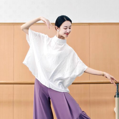 新款飘逸舞蹈服现代舞上衣宽松古典舞蹈服日常可穿禅意瑜伽服