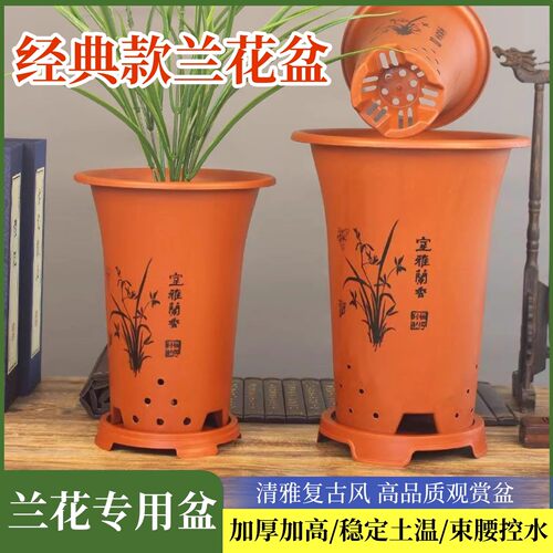新款加厚兰花专用盆高档控根耐用