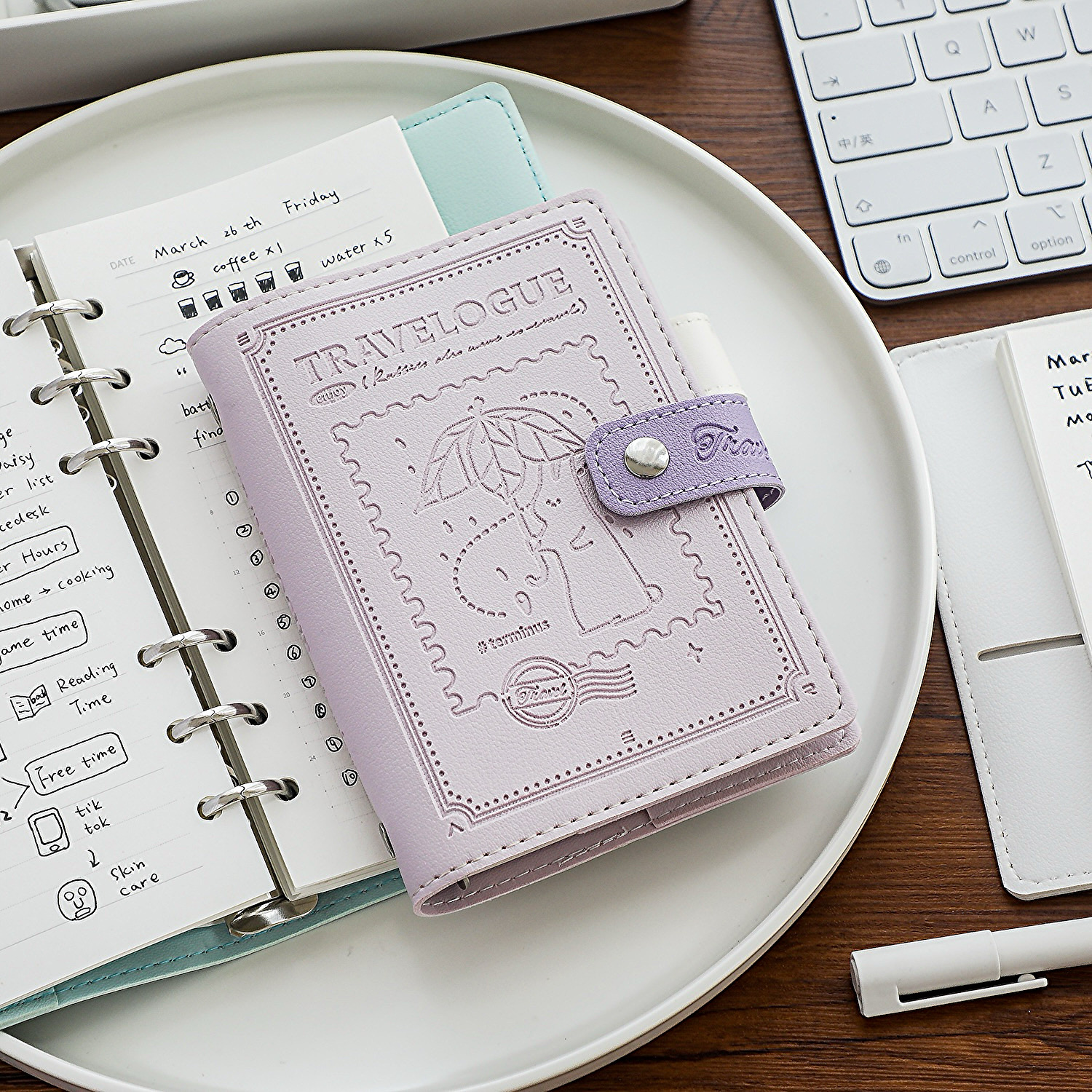 立体压印可爱小兔活页本