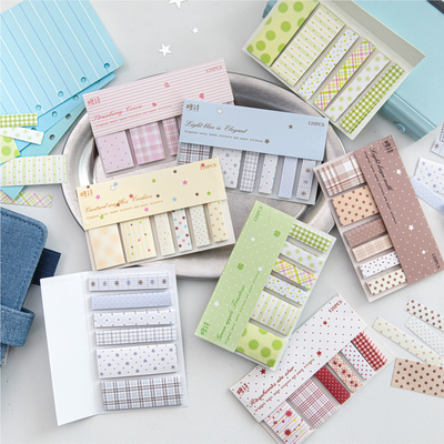 浅色心愿和纸索引便签贴纸