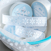 冬季 恋歌闪砂PET胶带 冰雪图案立体手帐打底拼贴胶带贴画手账贴纸