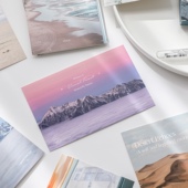 自然会有答案明信片 ins风高颜值复古留言卡片文艺祝福贺卡盒装