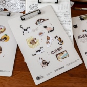 猫咪 小家文件夹板写字板a4资料夹板夹垫板试卷夹办公用品收纳夹