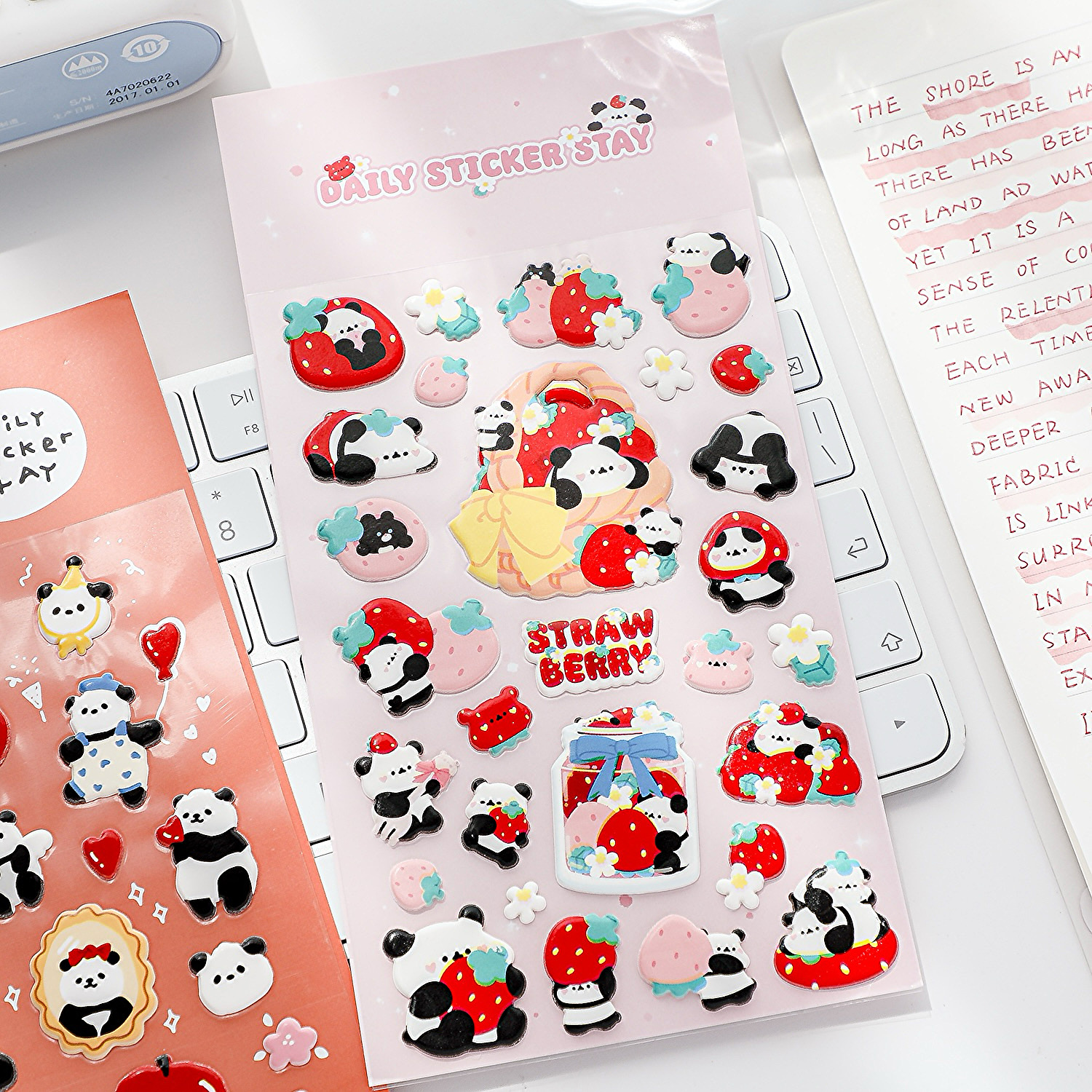 韩国BONITO可爱熊猫泡棉贴纸