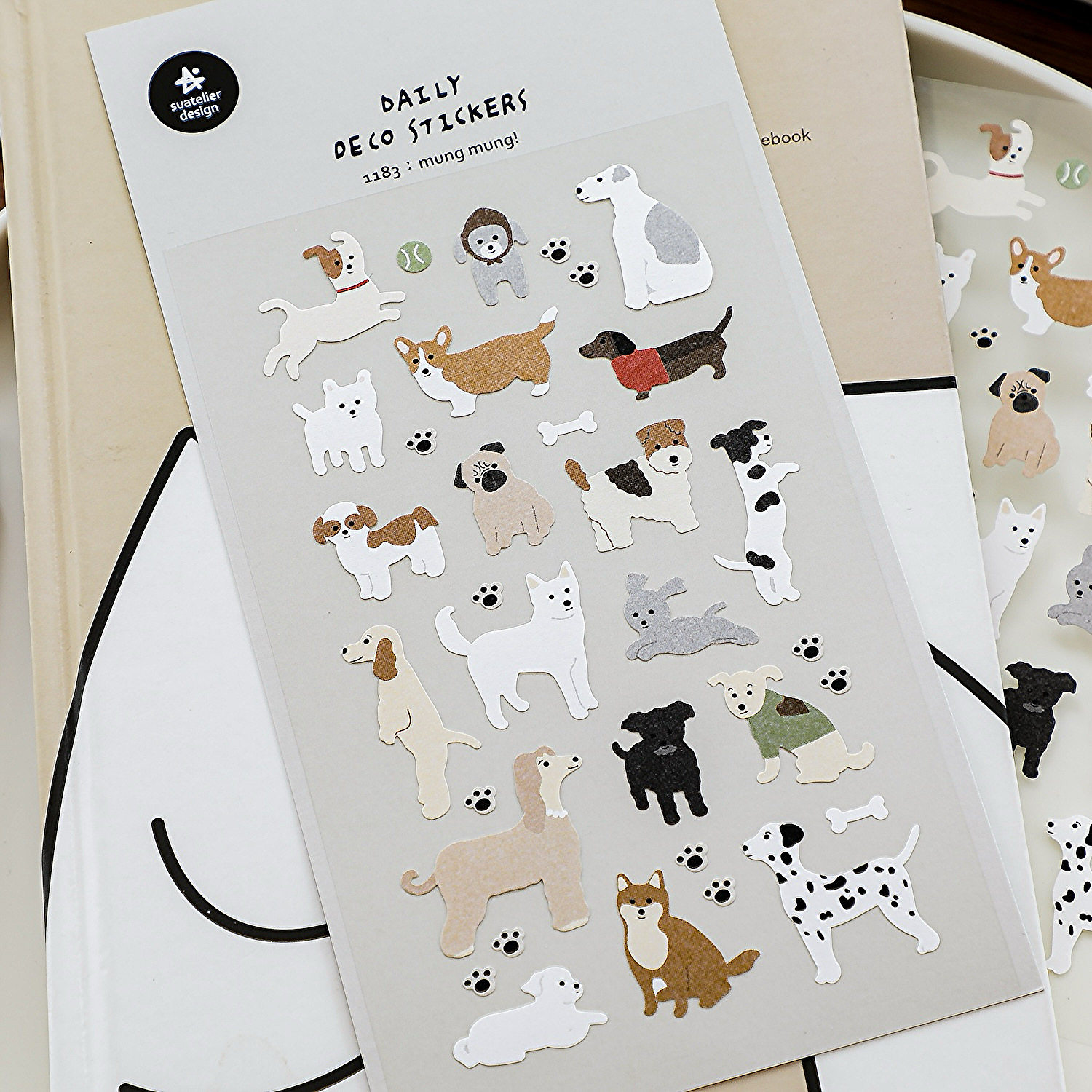 韩国suatelier汪汪小狗贴纸装饰贴画ins风高颜值手帐日记手账拼贴,文具电教/文化用品/商务用品,贴纸/立体贴纸,淘宝优惠券,粉丝福利购,淘宝优惠卷