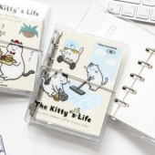 小咪生活M5绑带式 可爱高颜值可拆卸封面手帐本迷你手账本 活页本