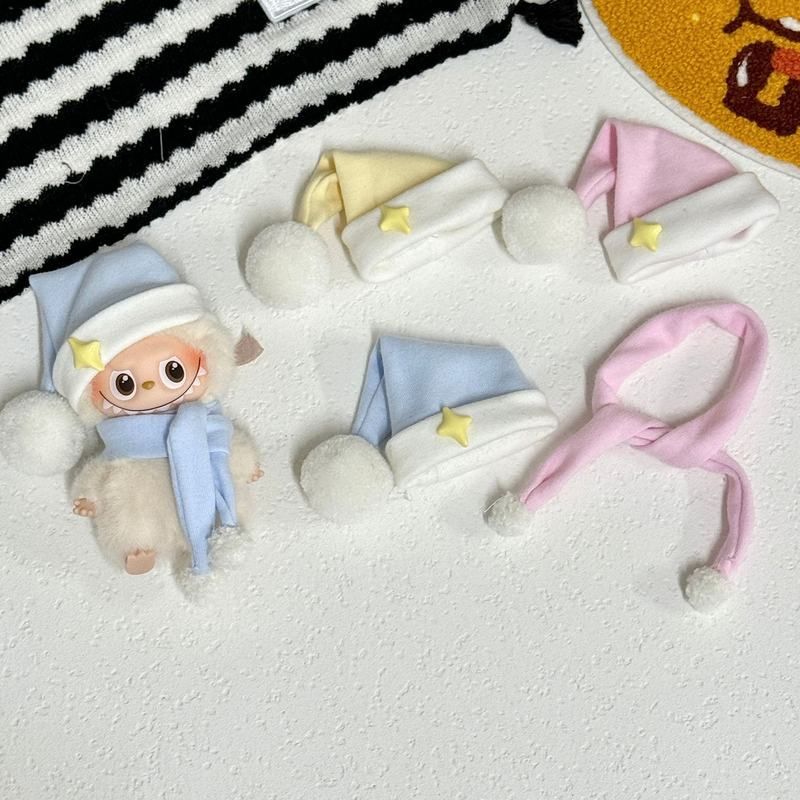 4.0迷你拉布布睡帽围巾套装10cm