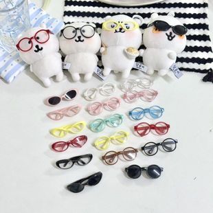 13cm自嘲熊棉花娃娃猫眼眼镜6.5cm小眼镜框迪士尼玩偶拉布布配饰