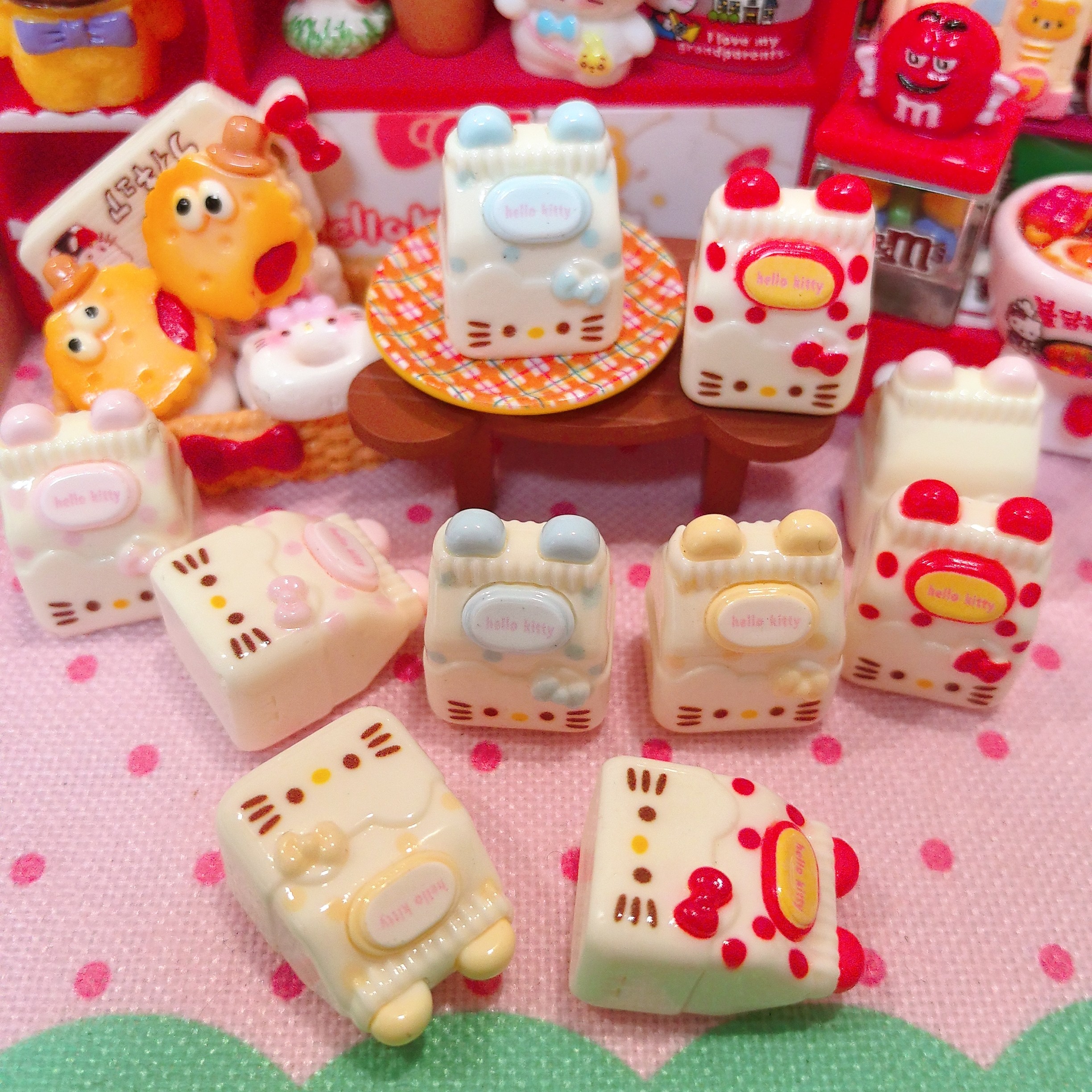仿真定制食玩kitty牛奶盒DIY树脂配件过家家娃娃屋摆件场景
