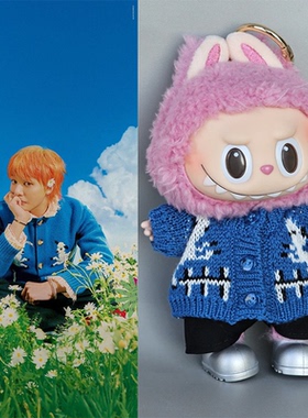 labubu权志龙GD同款娃衣goodday海报造型123代通用搪胶拉布布娃衣