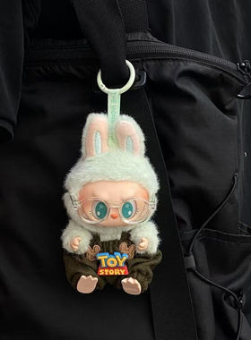 labubu背带裤娃衣1代2代3代马卡龙坐坐17cm通用拉布布玩偶服装