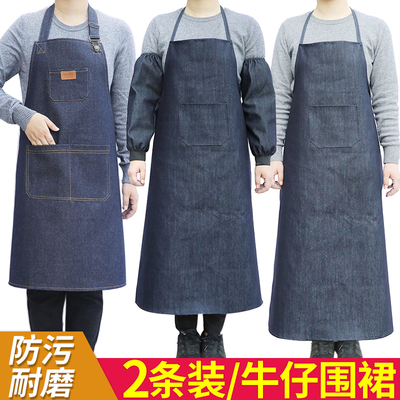 牛仔围裙加厚耐磨电焊工作
