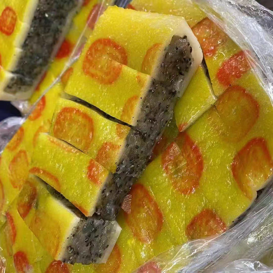 陆丰蒸糕潮汕特产 手工糯米黑芝麻夹心软糕 老式传统软糯甜糕点