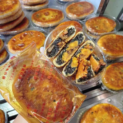 广东汕尾正宗博美虾饼双蛋黄鲜虾仁软糯咸香不甜腻伴手礼