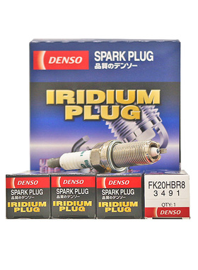 电装双针铱铂金火花塞FK20HBR8适配埃尔法塞纳普拉多2GR 6支装