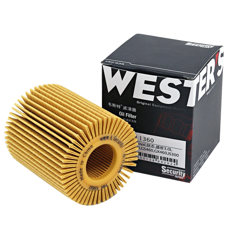韦斯特MH1360适配普拉多皇冠锐志酷路泽雷克萨斯GSISLS机油滤清器