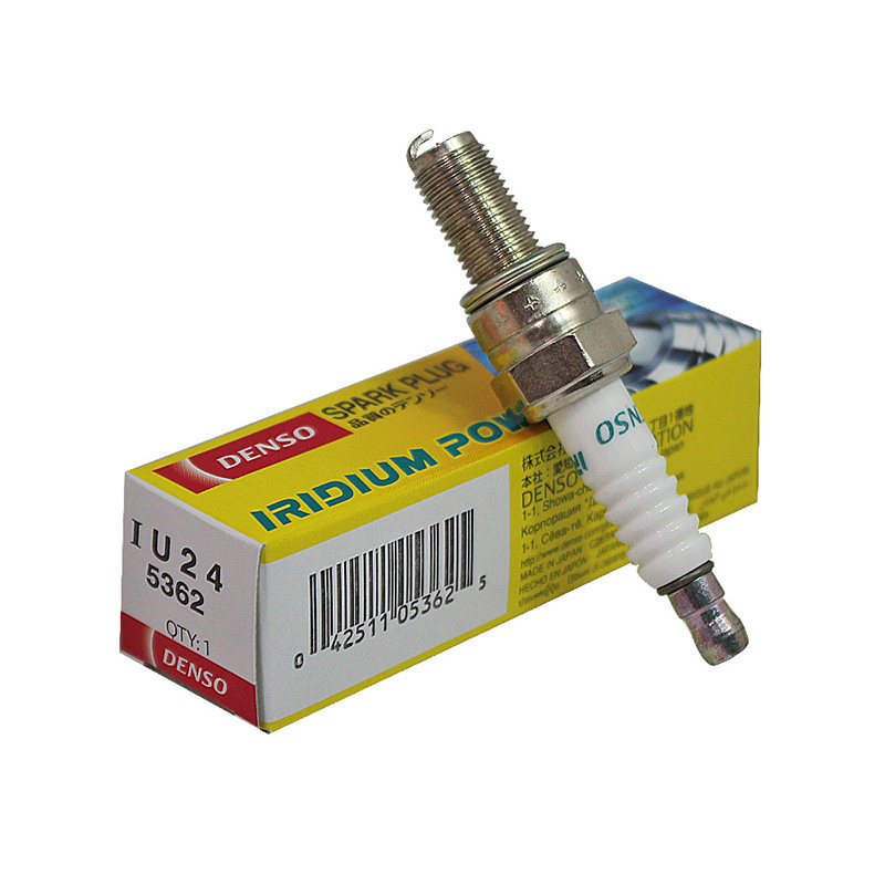 电装铱金摩托车火花塞IU24适配新大洲本田宗申嘉陵轻骑铃木单支装