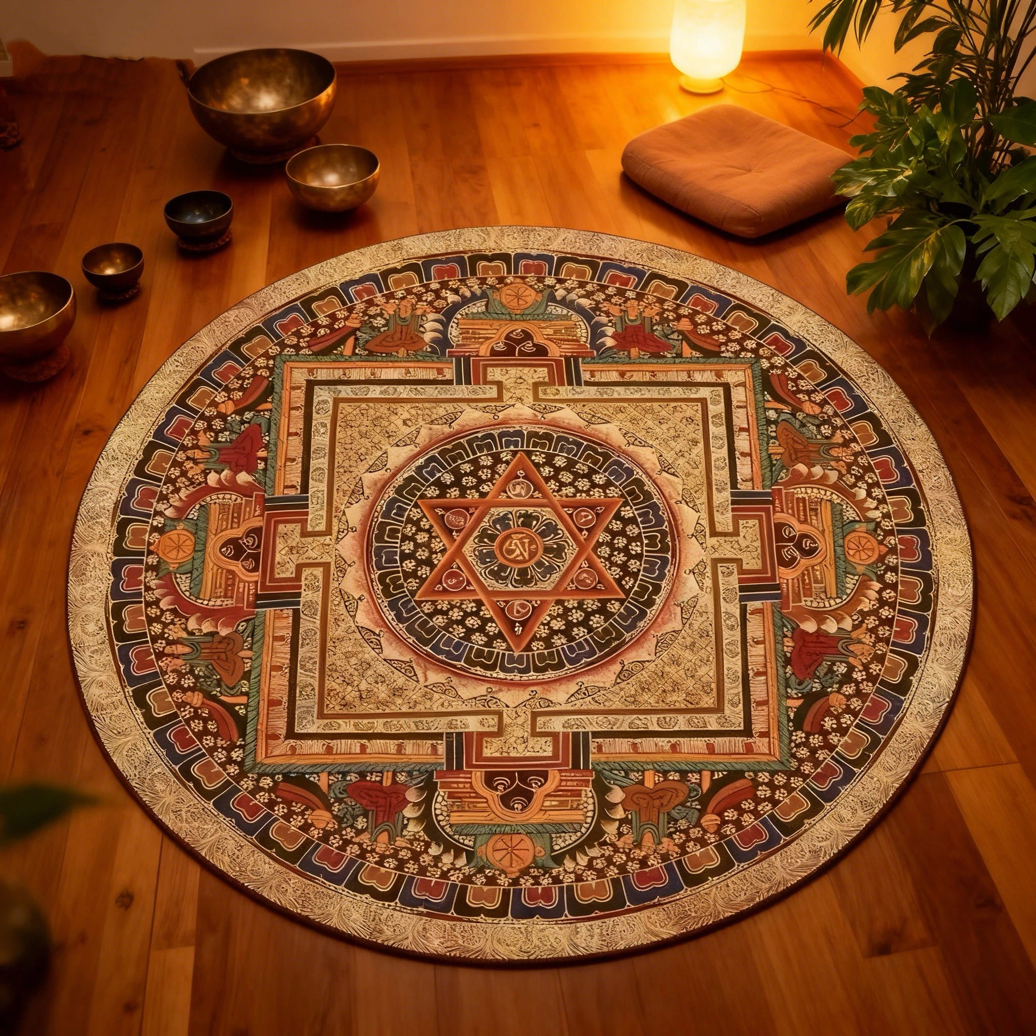 颂钵疗愈地毯禅坐圆形地毯冥想布置民族风客厅卧室民宿地垫瑜伽音,居家布艺,地毯,淘宝优惠券,粉丝福利购,淘宝优惠卷