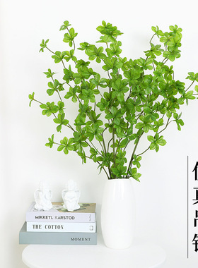 北欧仿真绿植仿真花日本吊钟单枝马醉木叶假树枝客厅植物装饰摆件