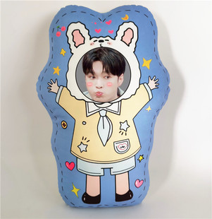 真人照片diy张艺兴人形抱枕图片diy异形靠垫枕头Q版可爱娃娃玩偶