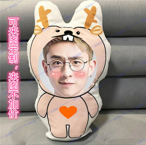 来图片定制人形抱枕娃娃玩偶创意生日礼物diy焦迈奇图片人型靠垫