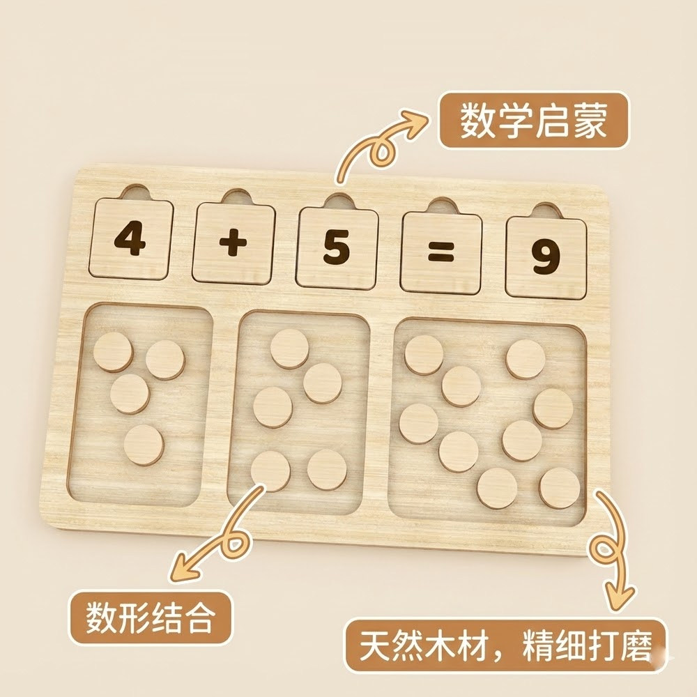 蒙氏数学教具加减法可视化