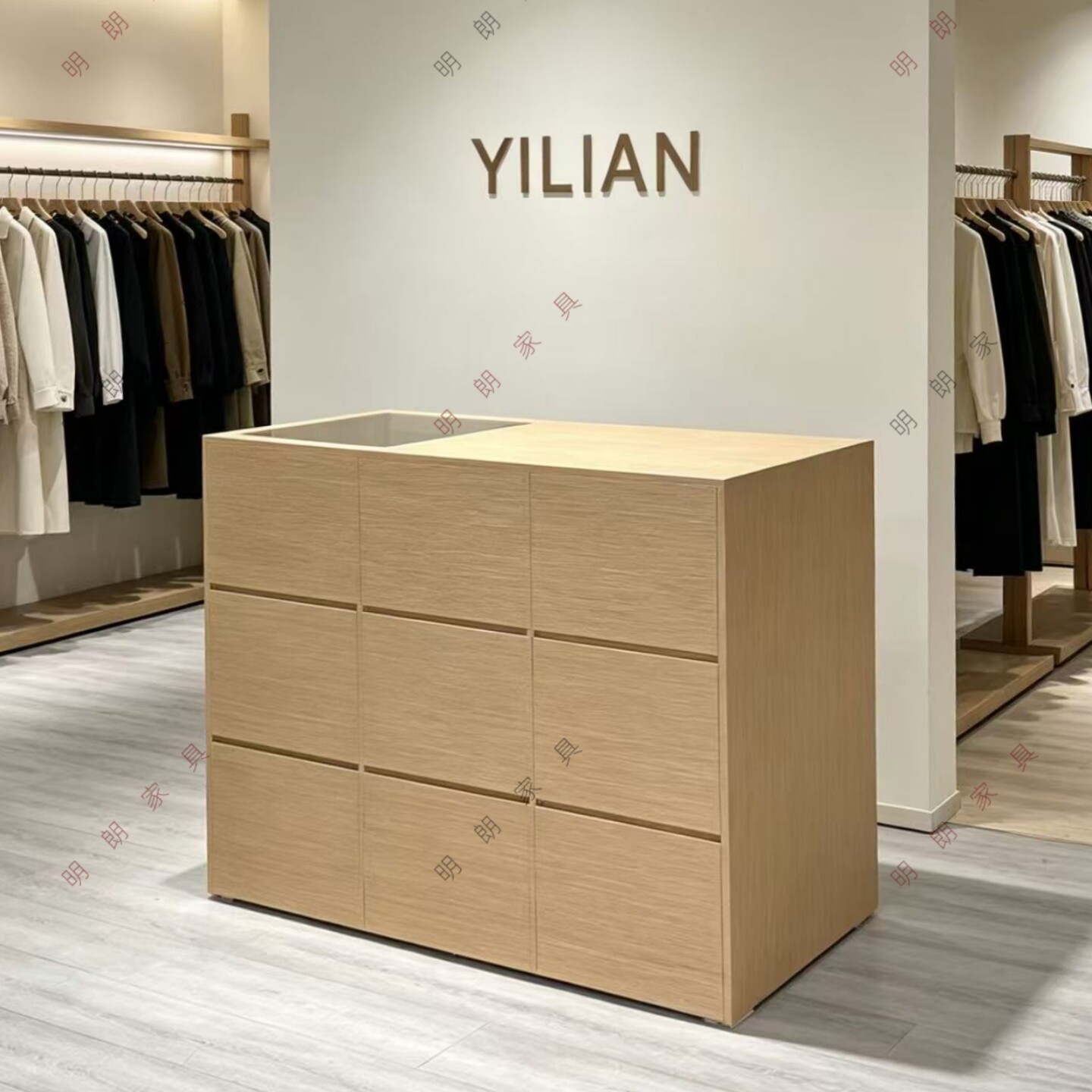 服装店收银台吧台桌简约中古风前台女装店铺美容店接待台小型柜台