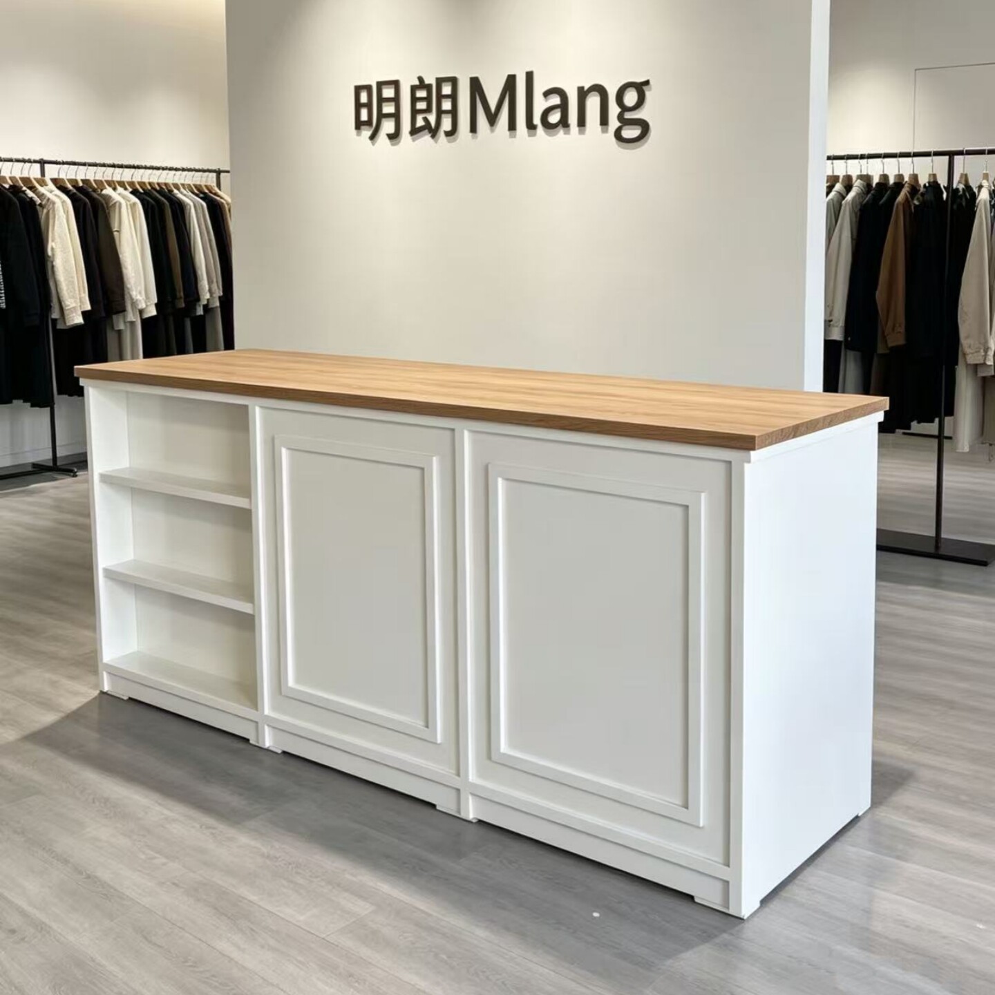 服装店收银台简约奶茶美甲店操作台女装店铺柜台美容院养生馆前台