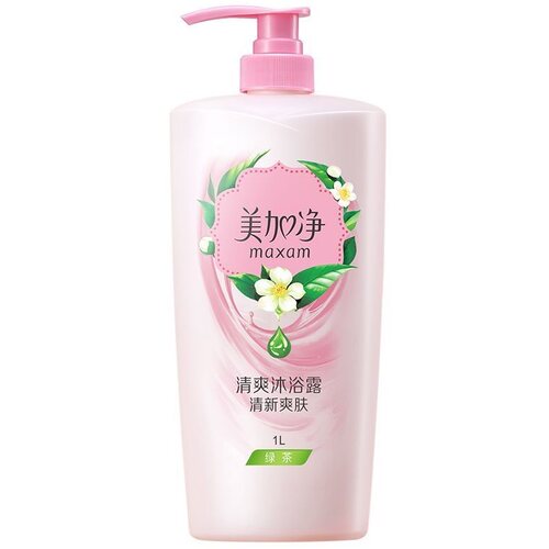 美加净绿茶清爽保湿沐浴露1L
