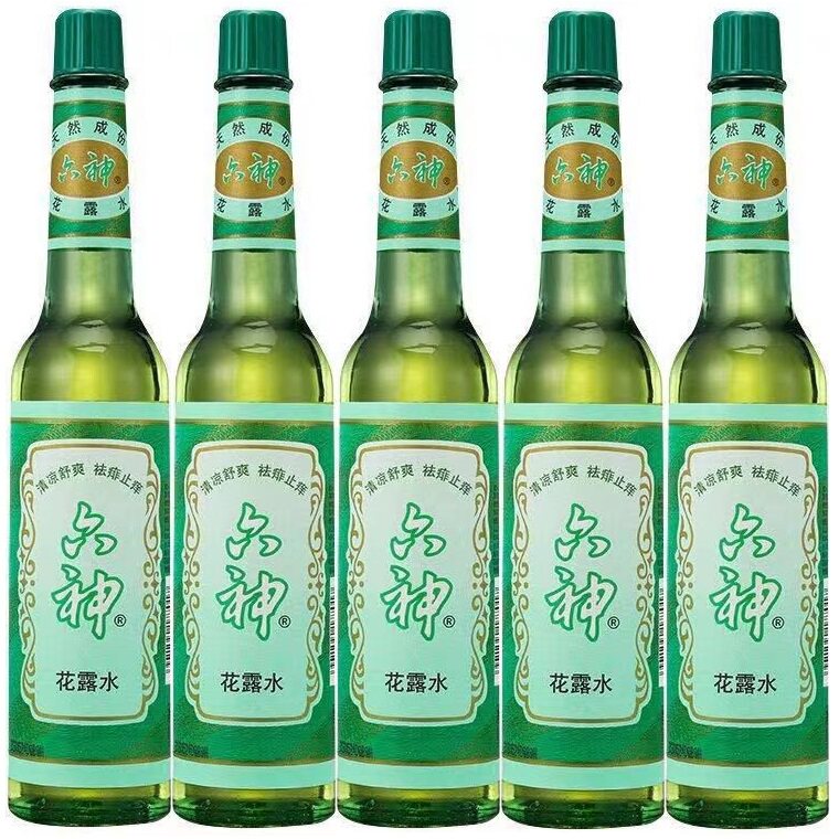 六神花露水195ml*5瓶装老式国货经典款玻璃瓶止痒驱蚊祛痱送喷瓶