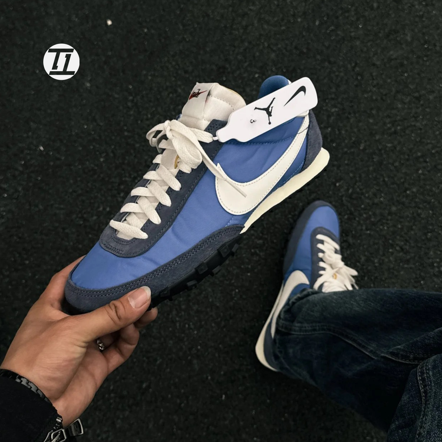 耐克NIKE WAFFLE RACER 26白蓝许光汉同款华夫鞋休闲鞋IM8658-401