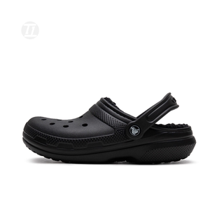 crocs卡骆驰 经典暖棉Clog 洞洞鞋新款加绒保暖拖鞋 205969-060