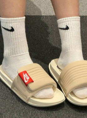 Nike耐克拖鞋女OFFCOURT ADJUST SLIDE一字拖沙滩凉鞋DV1033-100