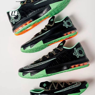 耐克Nike Zoom KD6 杜兰特6代黑绿男子低帮实战篮球鞋IH3582-001