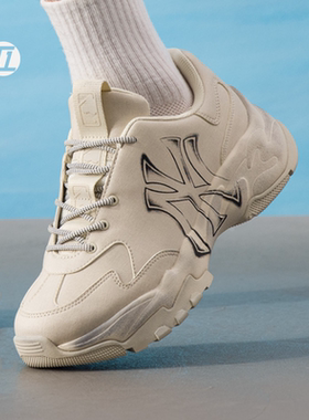 MLB Bigball Chunky新款情侣男女款老花牛仔增高老爹鞋 3ASHBDM4N