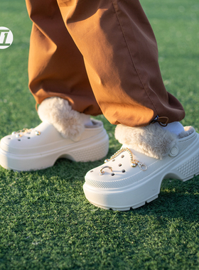 卡骆驰/CROCS 雪屋暖棉Clog冬季加绒增高休闲鞋 208546-160