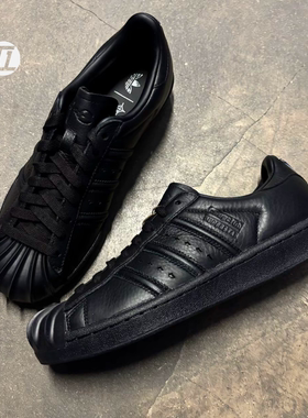 Adidas阿迪达斯男女SUPERSTAR VINTAGE TC黑色潮流休闲鞋 KI0824
