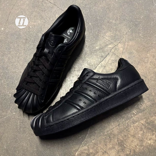Adidas阿迪达斯男女SUPERSTAR VINTAGE TC黑色潮流休闲鞋 KI0824