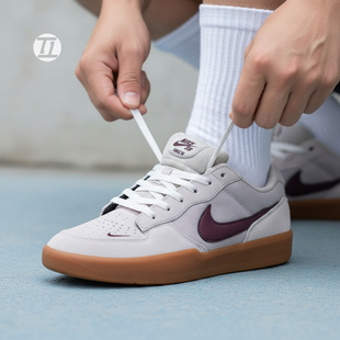 耐克NIKE SB FORCE 58复古反毛低帮防滑休闲运动滑板鞋DV5477-203