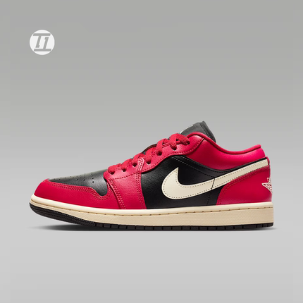 Air Jordan 1 Low AJ1新款低帮黑红女子运动鞋刺绣板鞋DC0774-605