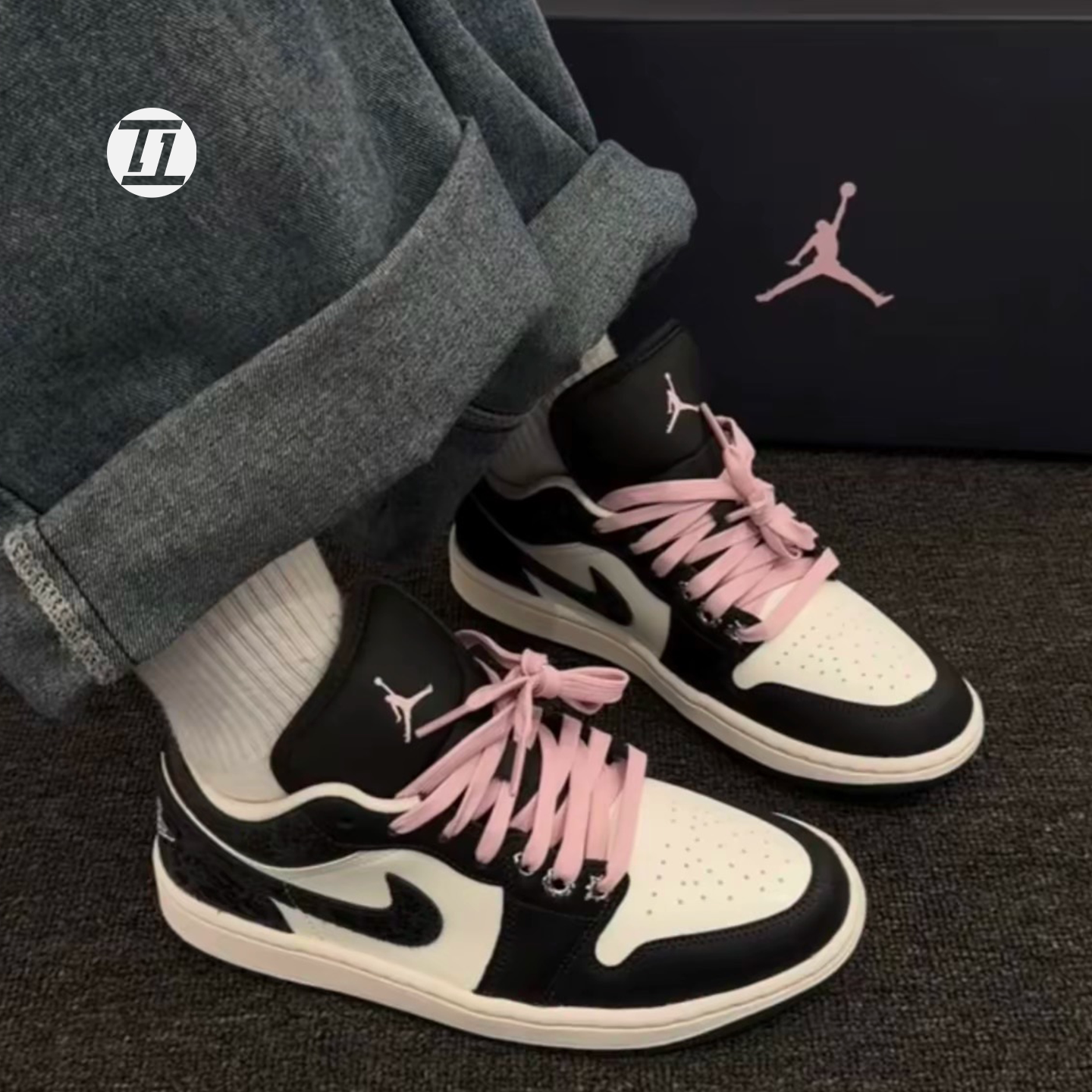 AJ1黑橙复古潮流运动休闲鞋