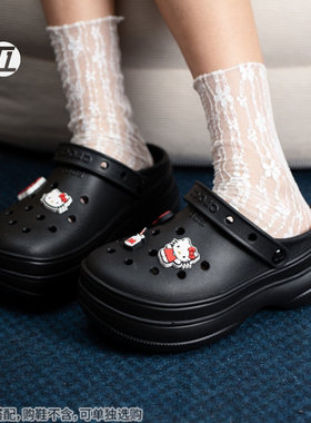 卡骆驰Crocs经典堆堆Clog 乳白色男女款沙滩鞋凉鞋 211355-0WV