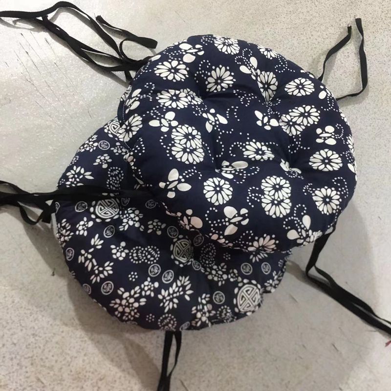休闲椅塌塌米棉布田园碎花布圆形