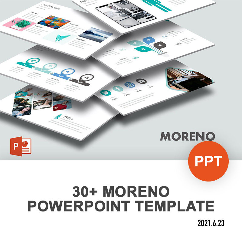 简约ppt模板静态蓝色清新公司宣传团队介绍数据图形30页ppt素材新