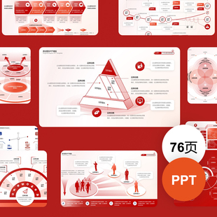企业数字化组织架构数字营销提案高级模型逻辑图形PPT模板
